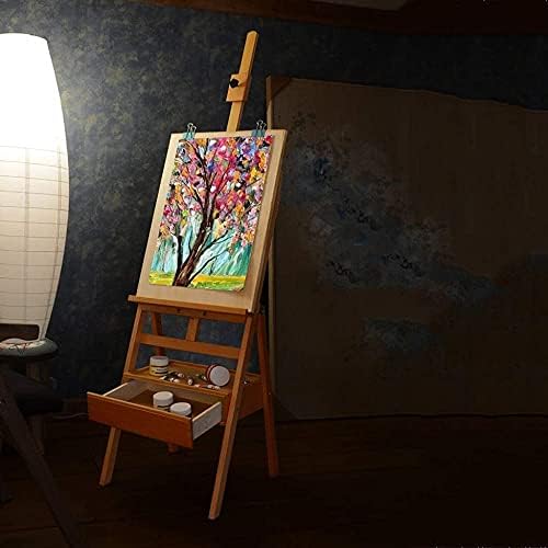 Adjustable Oil Painting Easel with Drawer and Eucalyptus Wood