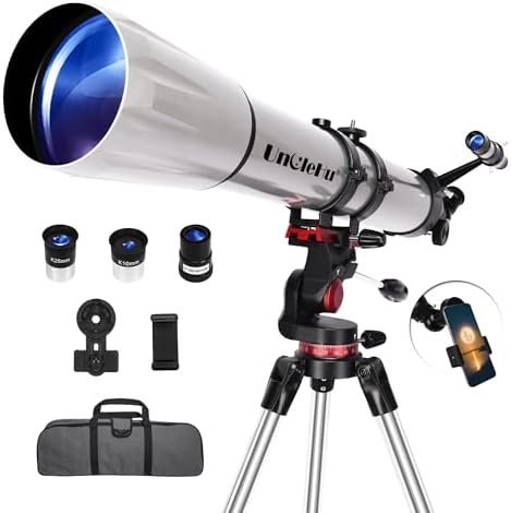 UncleHu High Powered 90mm Refractor Telescope for Adults