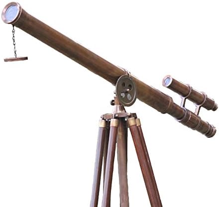 65 Inch Antique Marine Brass Telescope Double Barrel Tube