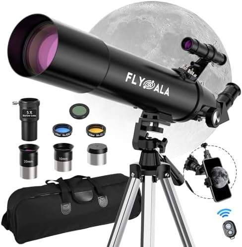 FlyGala Telescope for Kids and Adults 80mm Aperture 600mm Focal Length