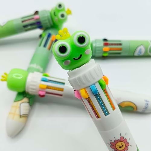 Cute Frog Multicolor Ballpoint Pens 5 Pack