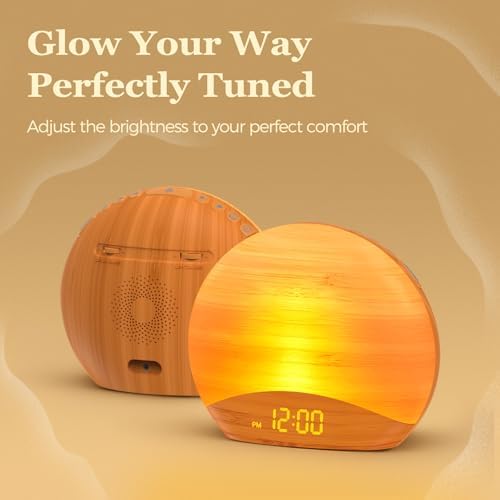 REACHER Sunrise Alarm Clock with Bluetooth and FM Radio