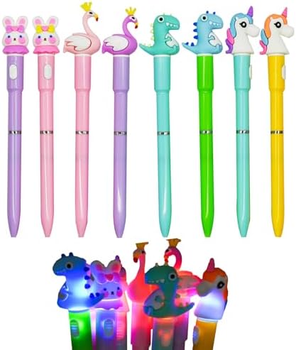 Maydahui 20 Pcs Luminous Animal LED Light Pens