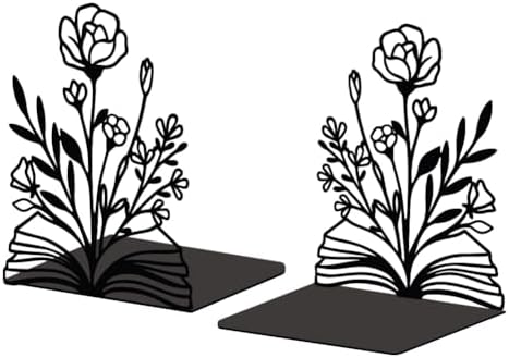 Peacoblue Cast Iron Bookends Modern Design 1 Pair