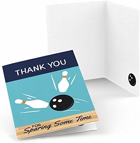 Big Dot of Happiness Bowling Thank You Cards 8 Count