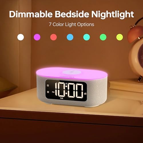 JALL Smart Alarm Clock with Bluetooth Speaker and Nightlight