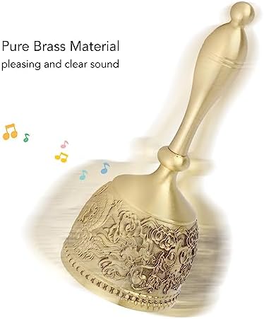 EBTOOLS Exquisite Engraved Brass Wedding Bell Call Bell Decorative Bell