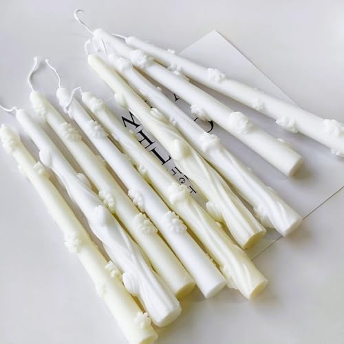 Long Cylindrical Flower Silicone Candle Mold