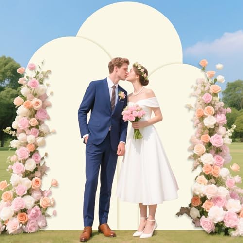 PATYDEST 3-Piece Metal Arch Stand Set with Covers