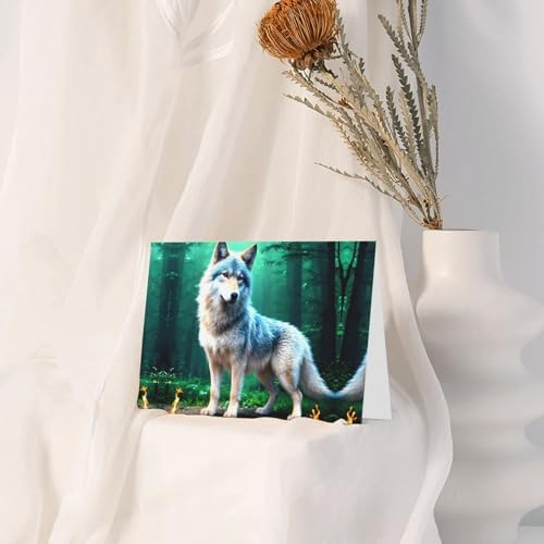 Dark Green Greeting Card with Envelope for Holidays