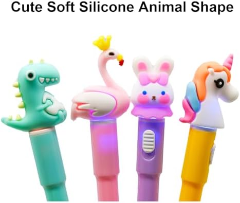 Maydahui 20 Pcs Luminous Animal LED Light Pens