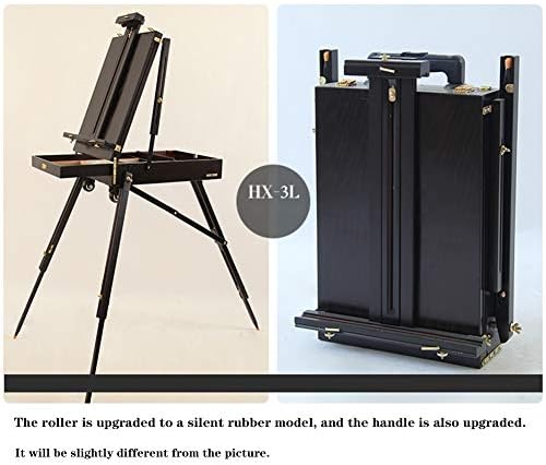 Red Easel Stand with Wheels and Drawer