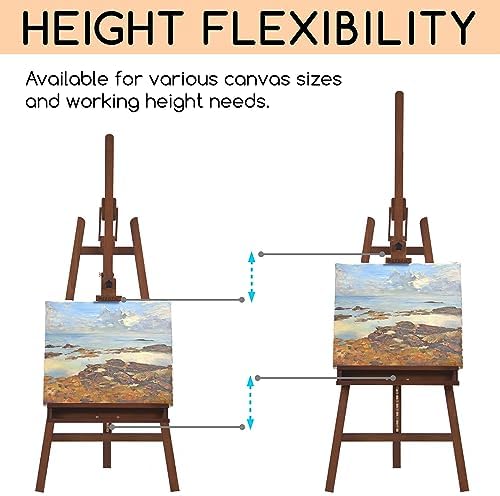 MEEDEN Large Adjustable Artist Easel with Brush Holder