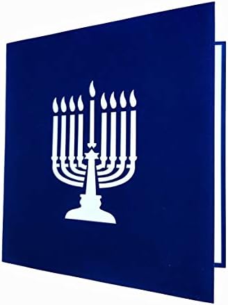 Hanukkah Menorah 3D Pop Up Card with Envelope