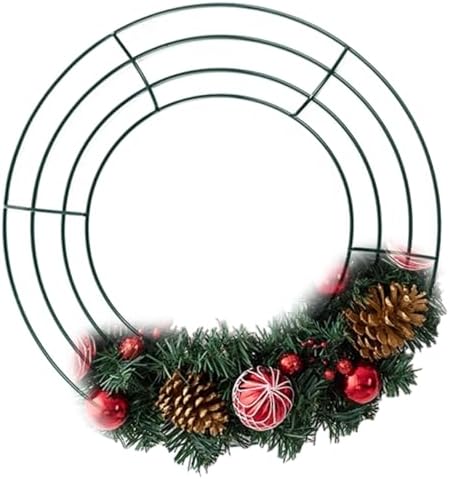 TIHOOD 10PCS 10 Inch Metal Wreath Frame Green