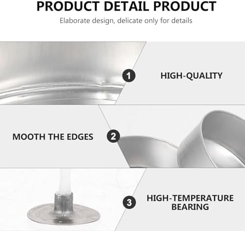 TEHAUX 100pcs Aluminum Tea Light Cups with Candle Wicks