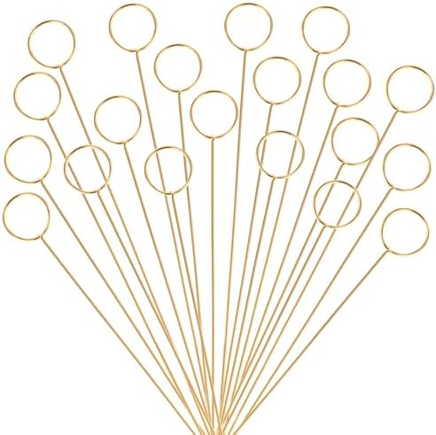 20 Pcs Round Metal Picture Holders for Tables and Centerpieces