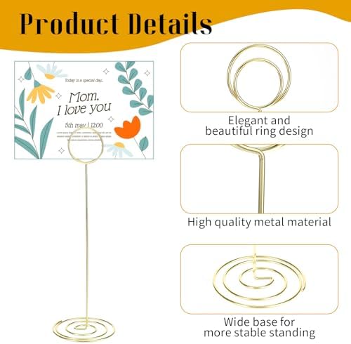 20 Pack Gold Table Number Holders 886 Inch Tall
