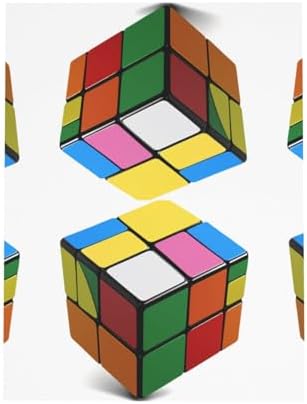 Gray Puzzle Rubiks Cube Pattern Greeting Card