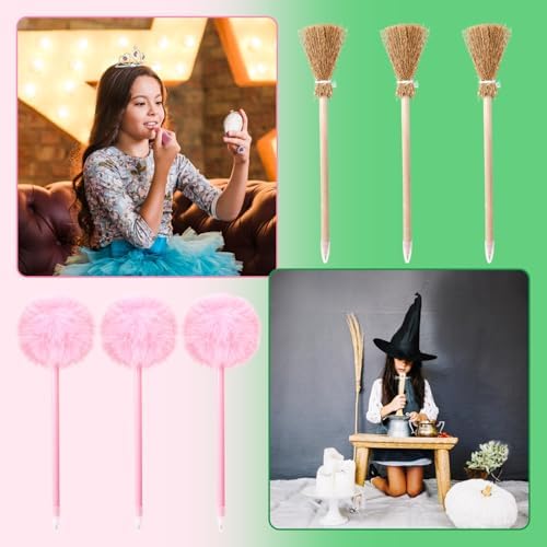 24 Pack Wicked Party Broom Pens for Halloween