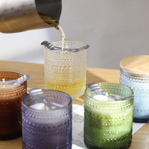 14oz Green Glass Candle Jars 6pcs for Candle Making
