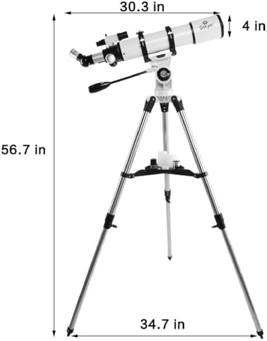 Gskyer 600x90mm AZ Refractor Telescope for Adults Astronomy