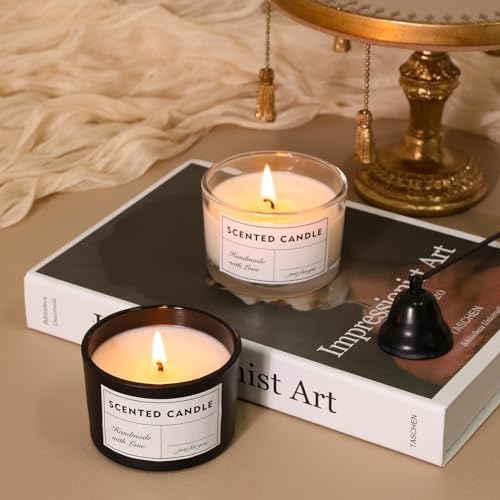 4oz Candle Jars 15 Pack with Bamboo Lids and Wick Kit
