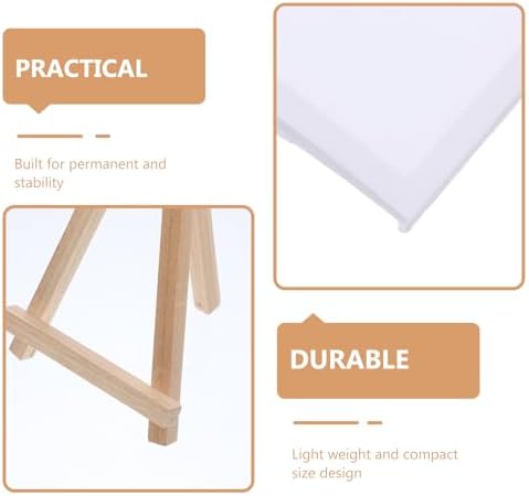 10 Pack Mini Canvas and Easel Set for Art Creation