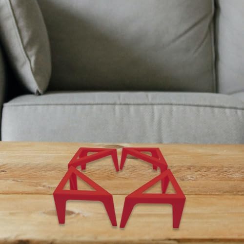 4PCS Plastic Canvas Stands for Fluid Acrylic Pouring Paints - Red