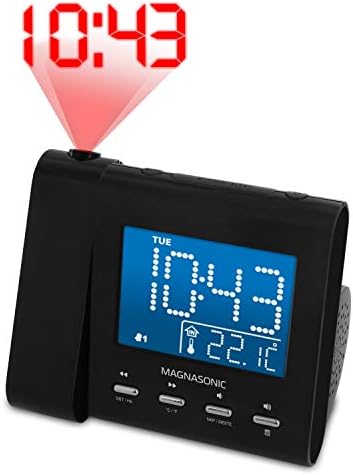 Magnasonic Projection Alarm Clock with AMFM Radio and Battery Backup