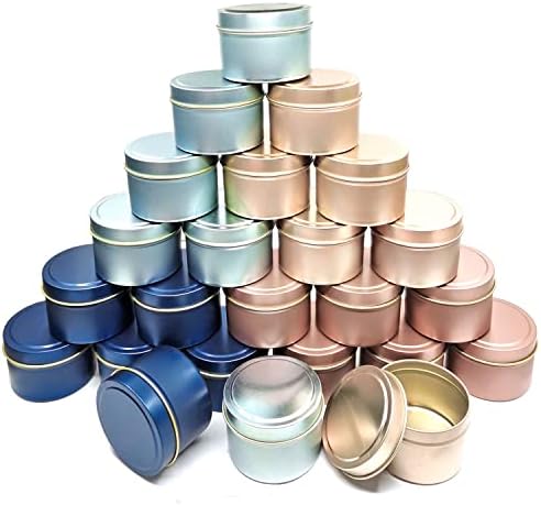 Unixing 24Pcs 4oz Candle Tins for DIY Making