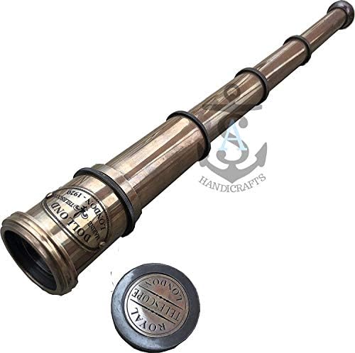 Antique Brass Nautical Spyglass Pirate Telescope 16 Inch Royal Navy Replica