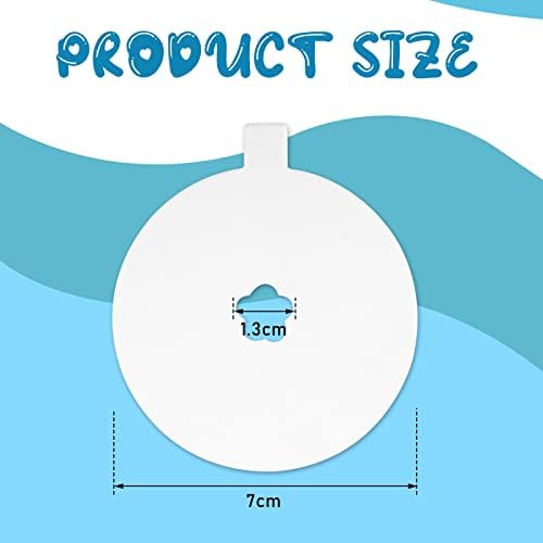 Chinco 100 Piece Paper Candle Lids with Flower Holes 275 Inch White
