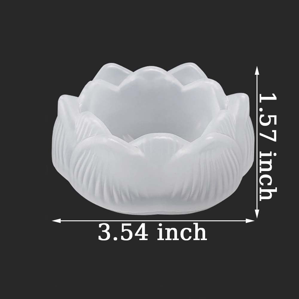 3D Lotus Candle Holder Silicone Mold for Crafting