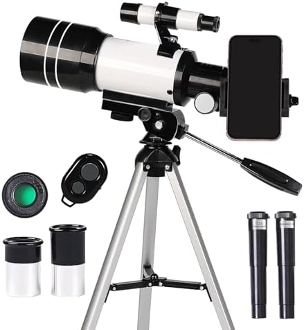 Kids Beginner Telescope with 70mm Aperture and 300mm Focal Length