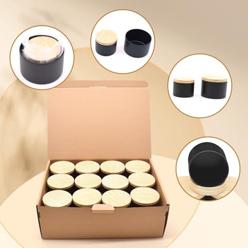 48-Pack Candle Jars with Metal Lids for Candle Making