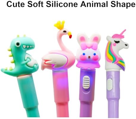 Maydahui 8 Pcs Luminous Animal LED Light Pens