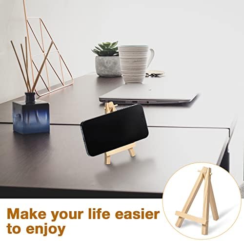 Yalikop 40 Pack 5 Inch Mini Wood Easel Stand