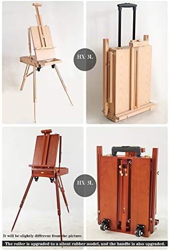 Red Easel Stand with Wheels and Drawer