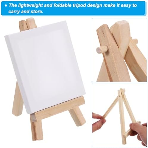 PATIKIL 3x3 Inch Canvas Easel Set Portable