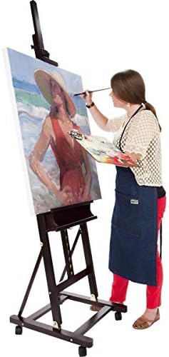 Soho Urban Artist Adjustable H-Frame Studio Easel with Rolling Caster