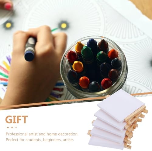 10 Pack Mini Canvas and Easel Set for Art Creation