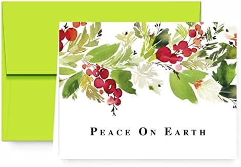 Paper Frenzy Peace on Earth Garland Christmas Cards and Envelopes - 25 Pack 1