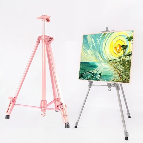 Pink Adjustable Art Easel Stand for Painting and Display