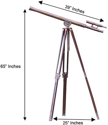 65 Inch Antique Marine Brass Telescope Double Barrel Tube