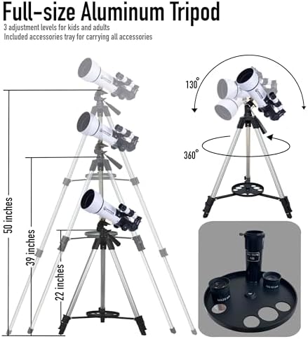 SpectrumOI TourStar 70 AZ Telescope for Adults Astronomy Gifts