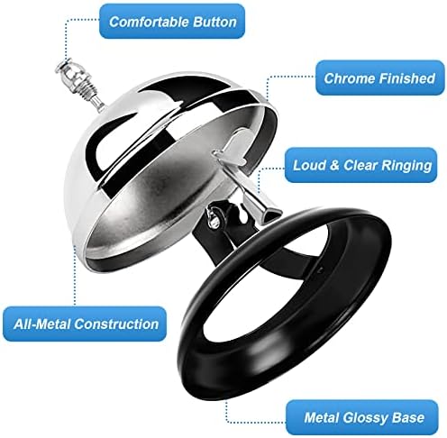 Yexiya 6 Pack 335 Inch Call Bell with Metal Construction