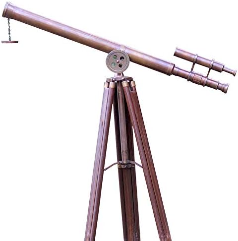 65 Inch Antique Marine Brass Telescope Double Barrel Tube