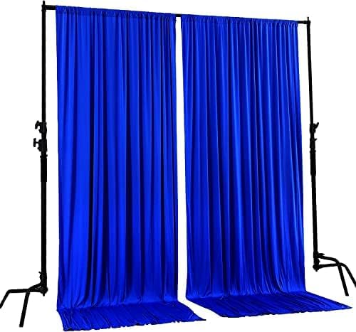 AK Trading Co 10x10 Foot Royal Blue Polyester Backdrop Drapes