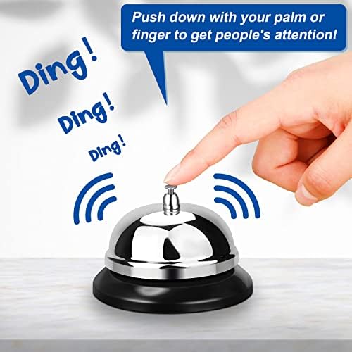 Yexiya 6 Pack 335 Inch Call Bell with Metal Construction